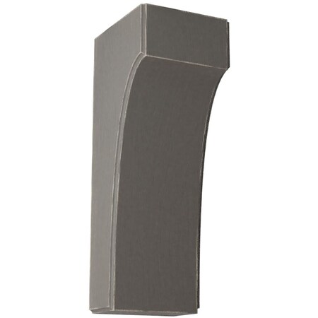 Ekena Millwork 3 1/2"W x 4"D x 10"H Clarksville Wood Vintage Decor Bracket, Reclaimed Grey BKTWD04X04X10CVGY